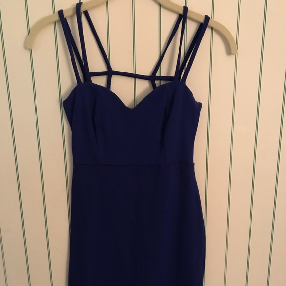 BRINGING IT BACK ROYAL BLUE BODYCON DRESS - Picture 4 of 7